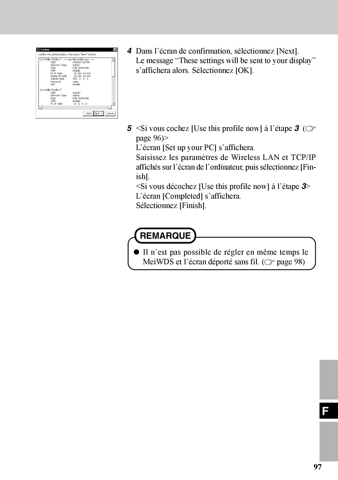 Panasonic CF-VDW07BH specifications Remarque 