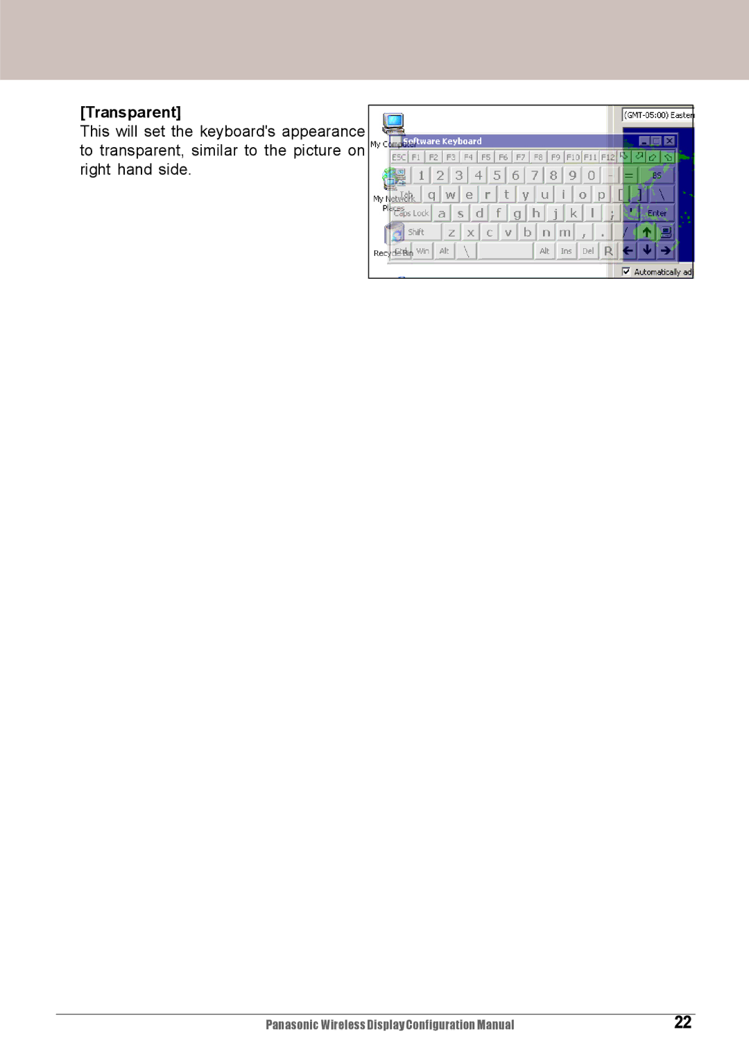 Panasonic CF-VDW07M, CF-VDW07HM configurationmanual Transparent 