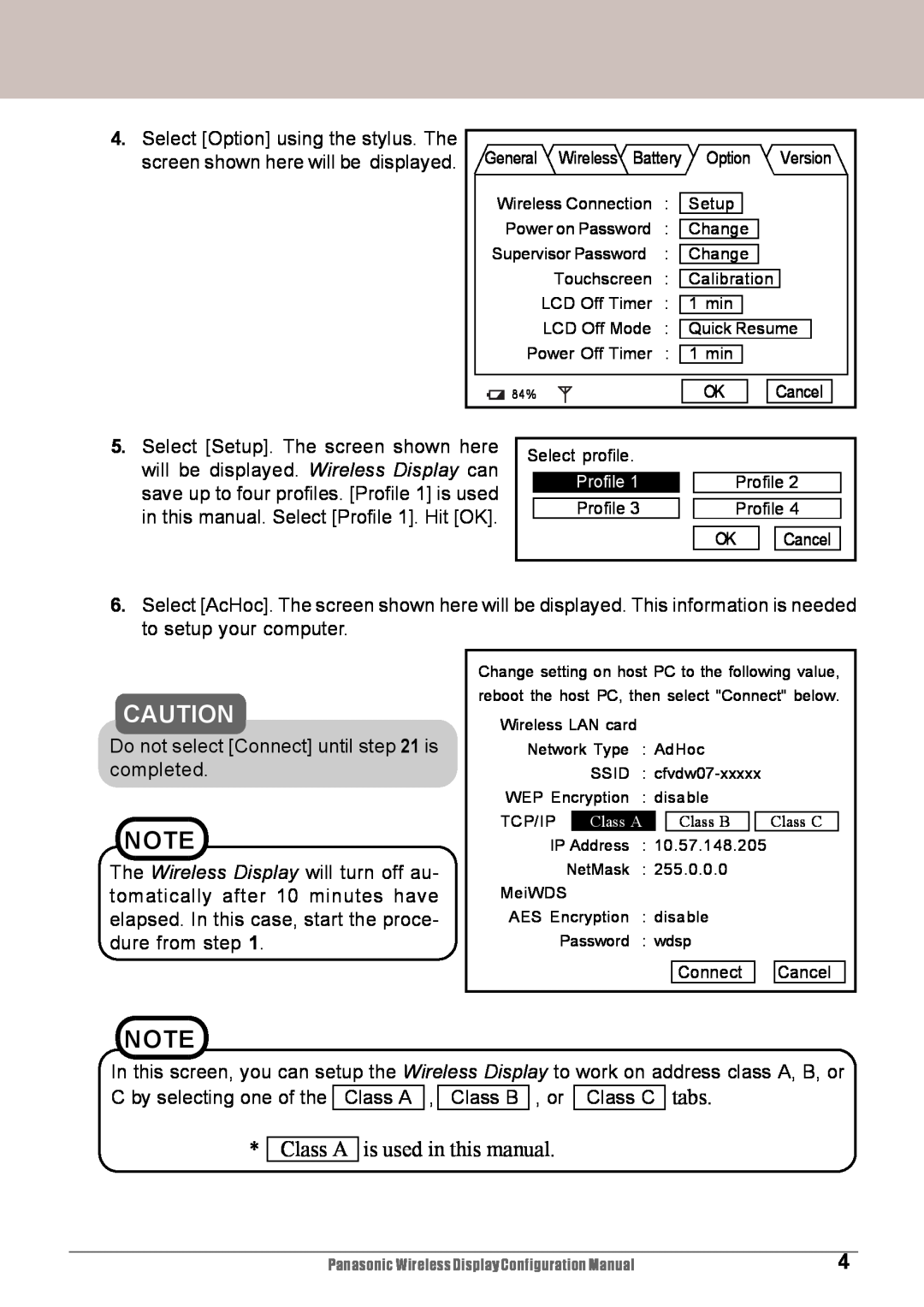 Panasonic CF-VDW07M, CF-VDW07HM configurationmanual tabs 