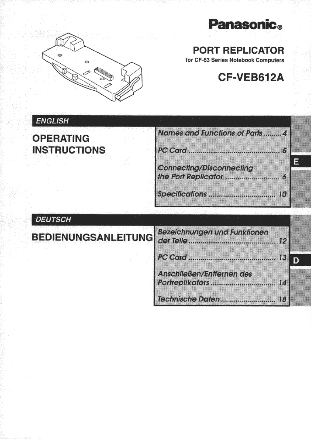 Panasonic CF-VEB612A manual 