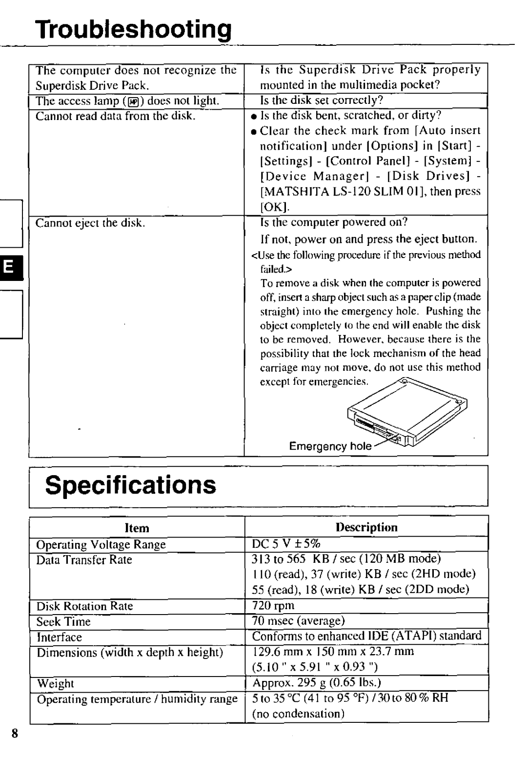 Panasonic CF-VFS271 manual 