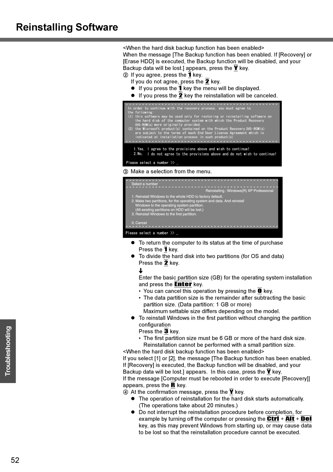 Panasonic CF-W4 Series manual Reinstalling Software 