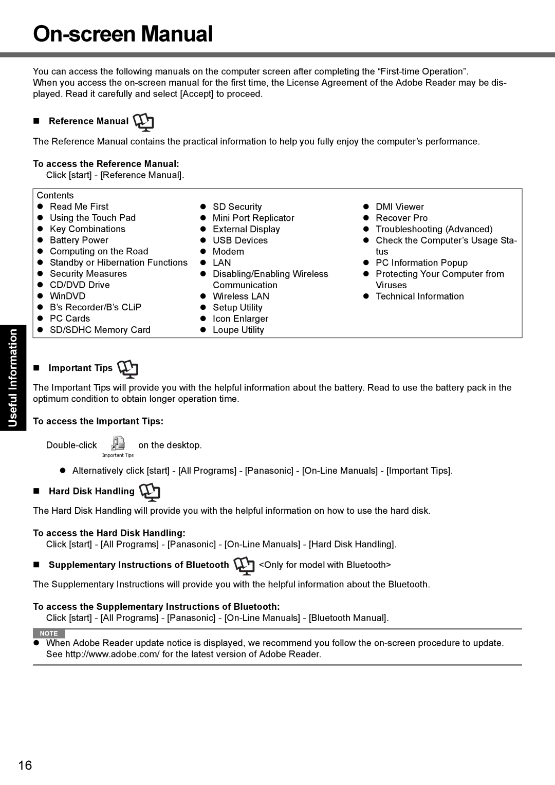 Panasonic CF-Y7 manual On-screen Manual 