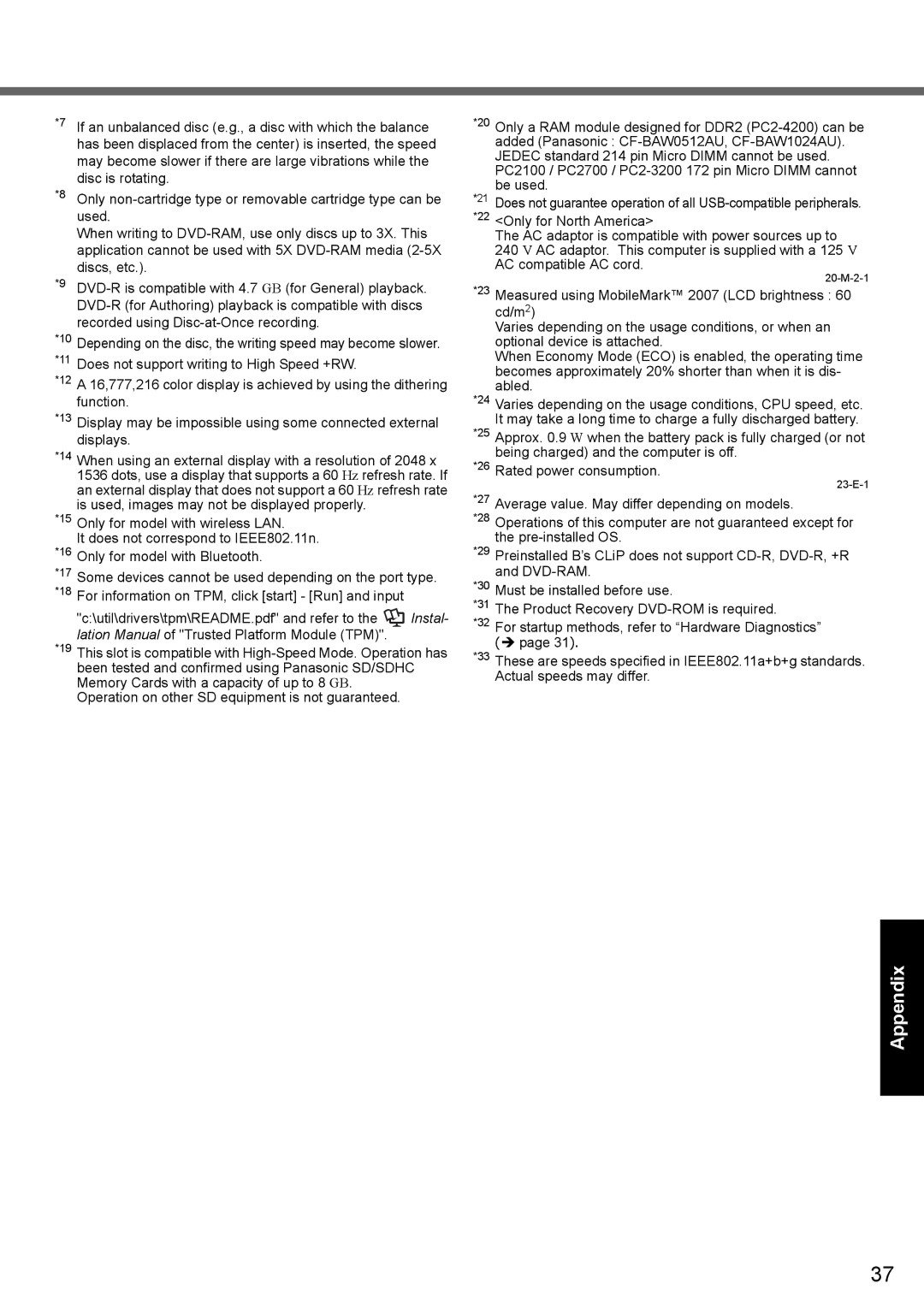 Panasonic CF-Y7 manual Instal 