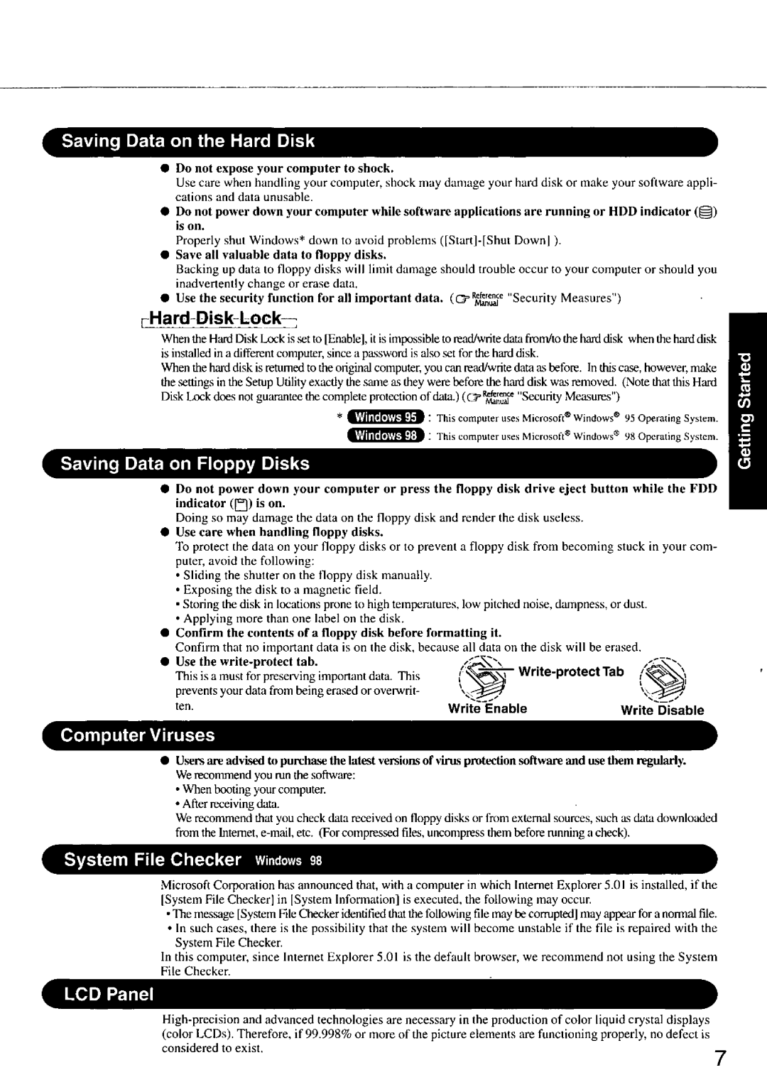 Panasonic CF47 manual 