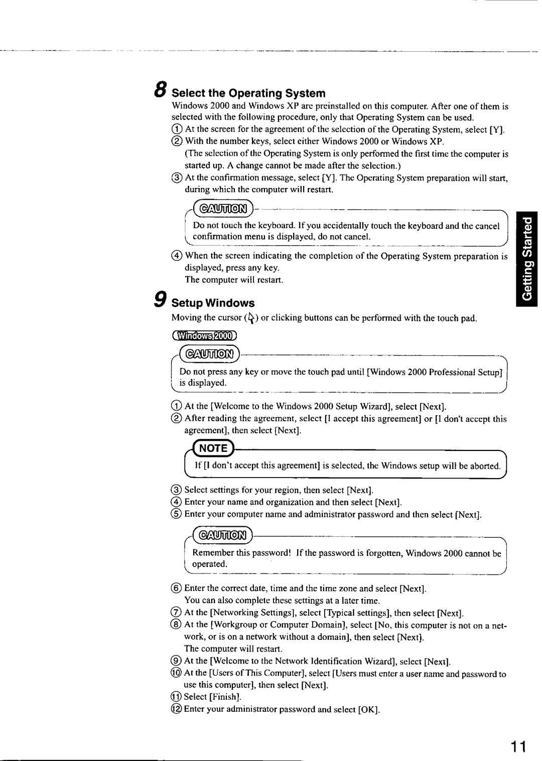 Panasonic CF48 manual 