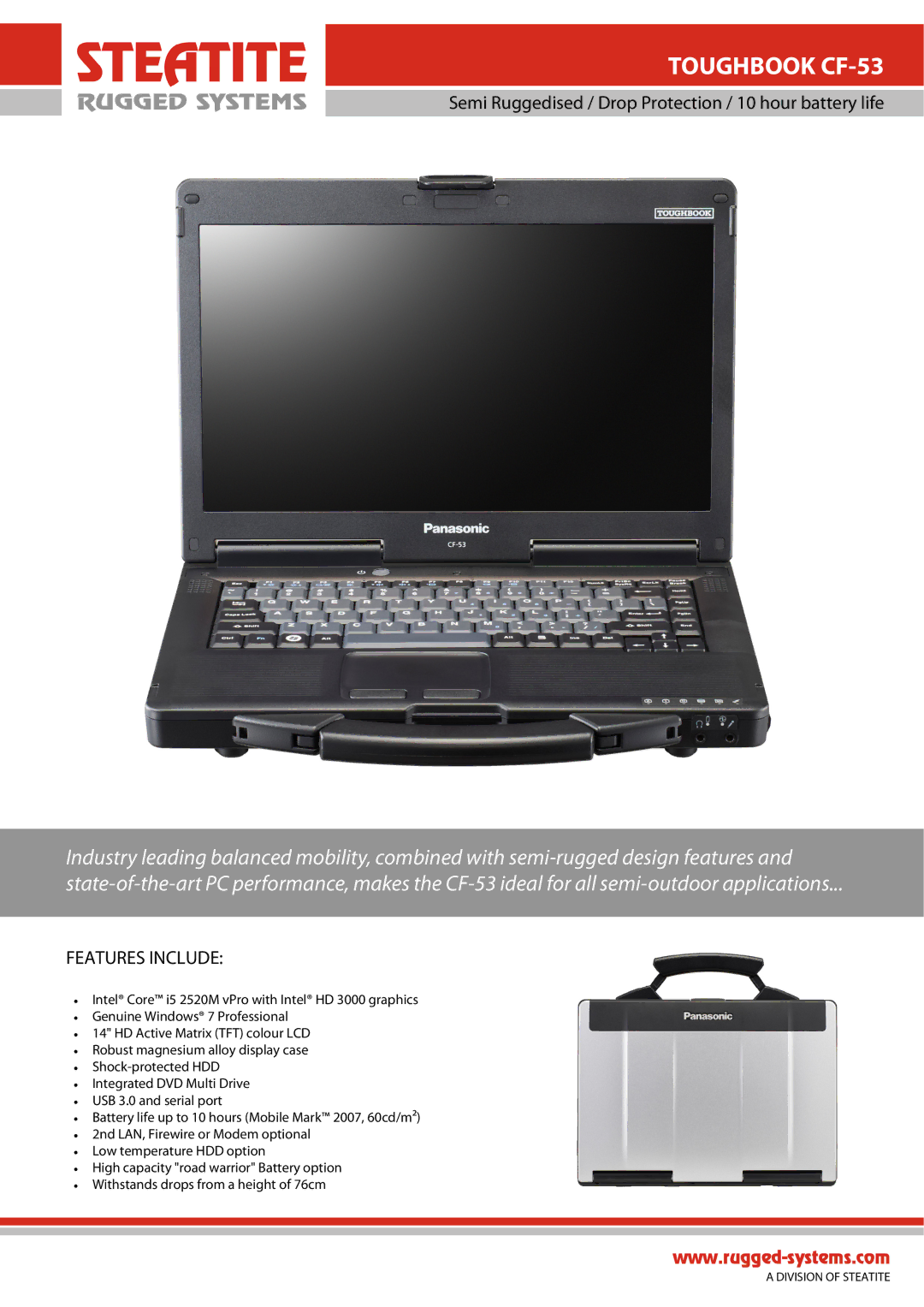 Panasonic CF53LJCZZ1M manual Toughbook CF-53 