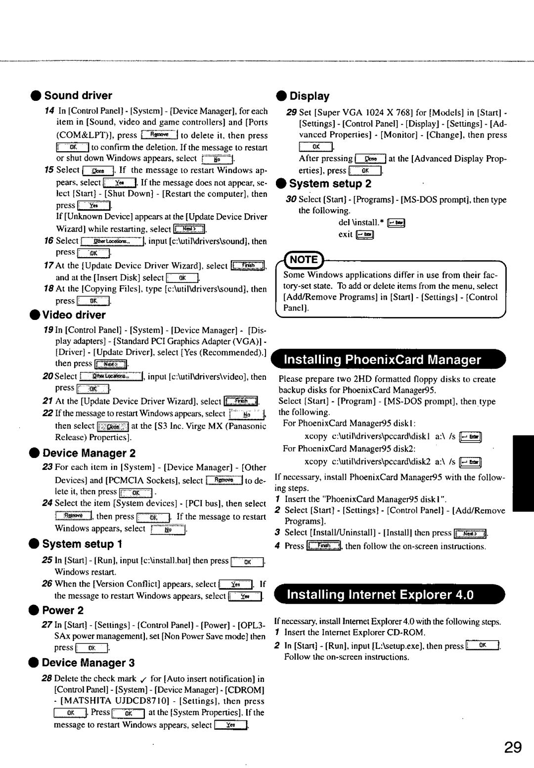 Panasonic CF55 manual 