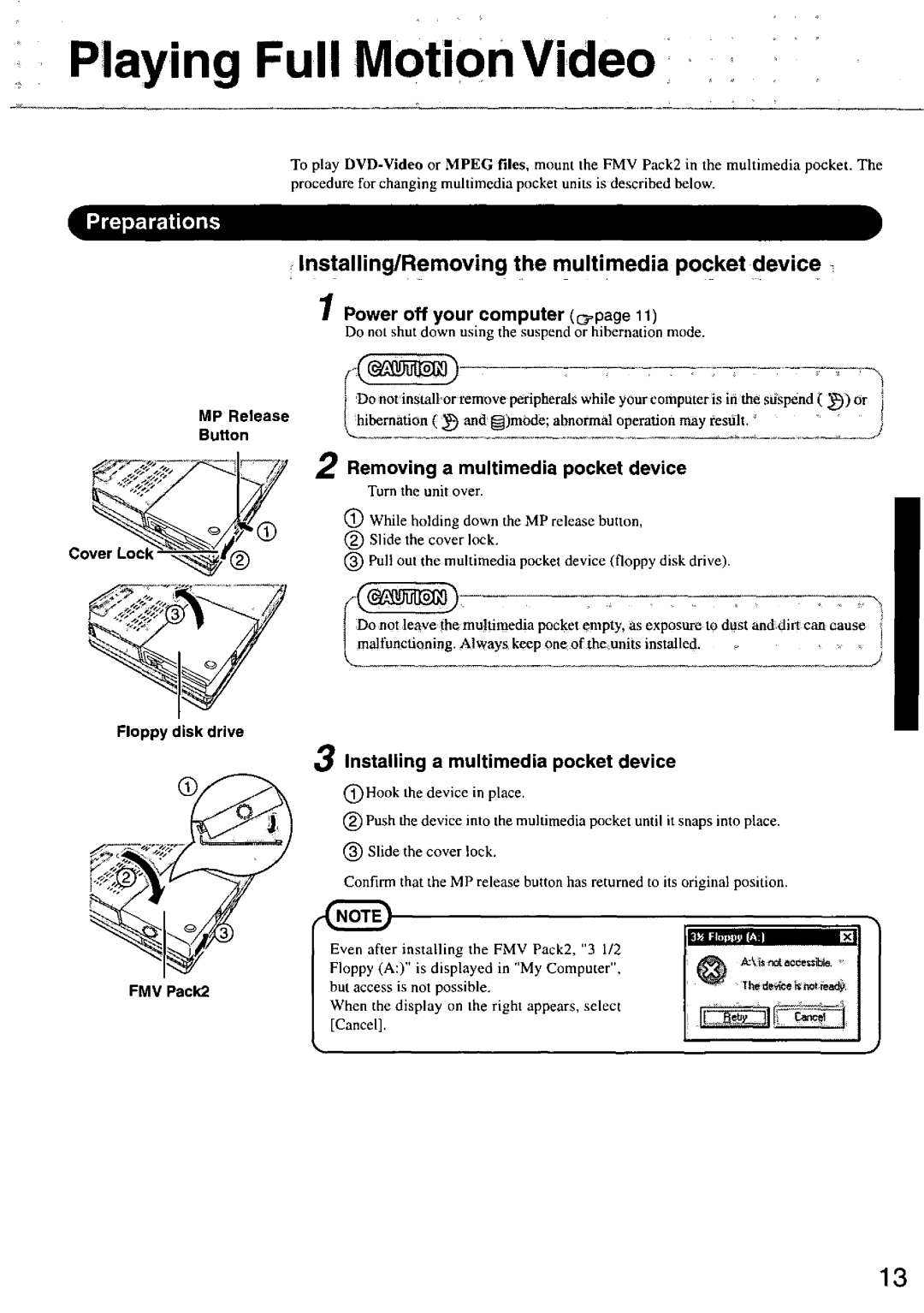 Panasonic CF63 manual 