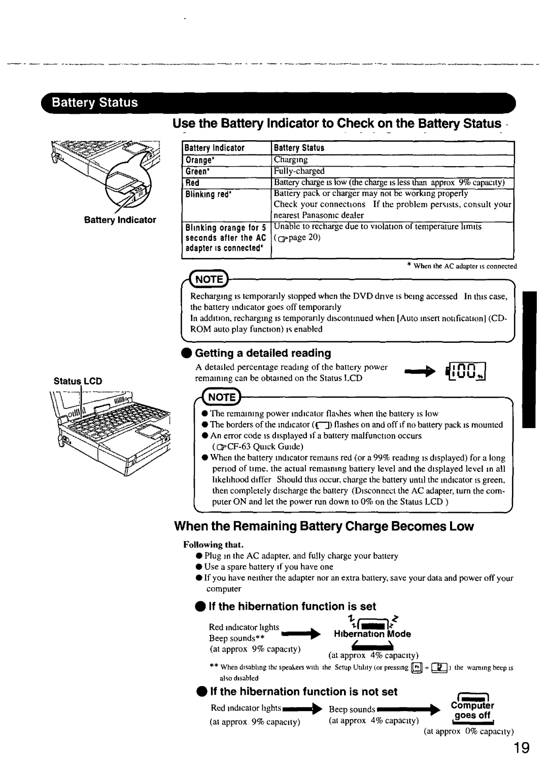 Panasonic CF63 manual 