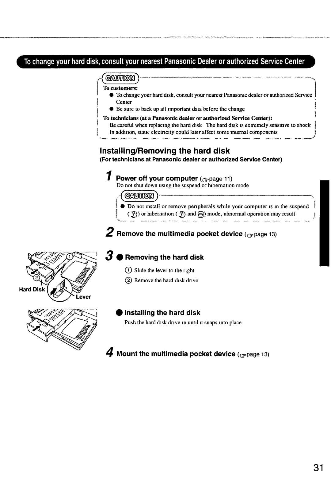 Panasonic CF63 manual 