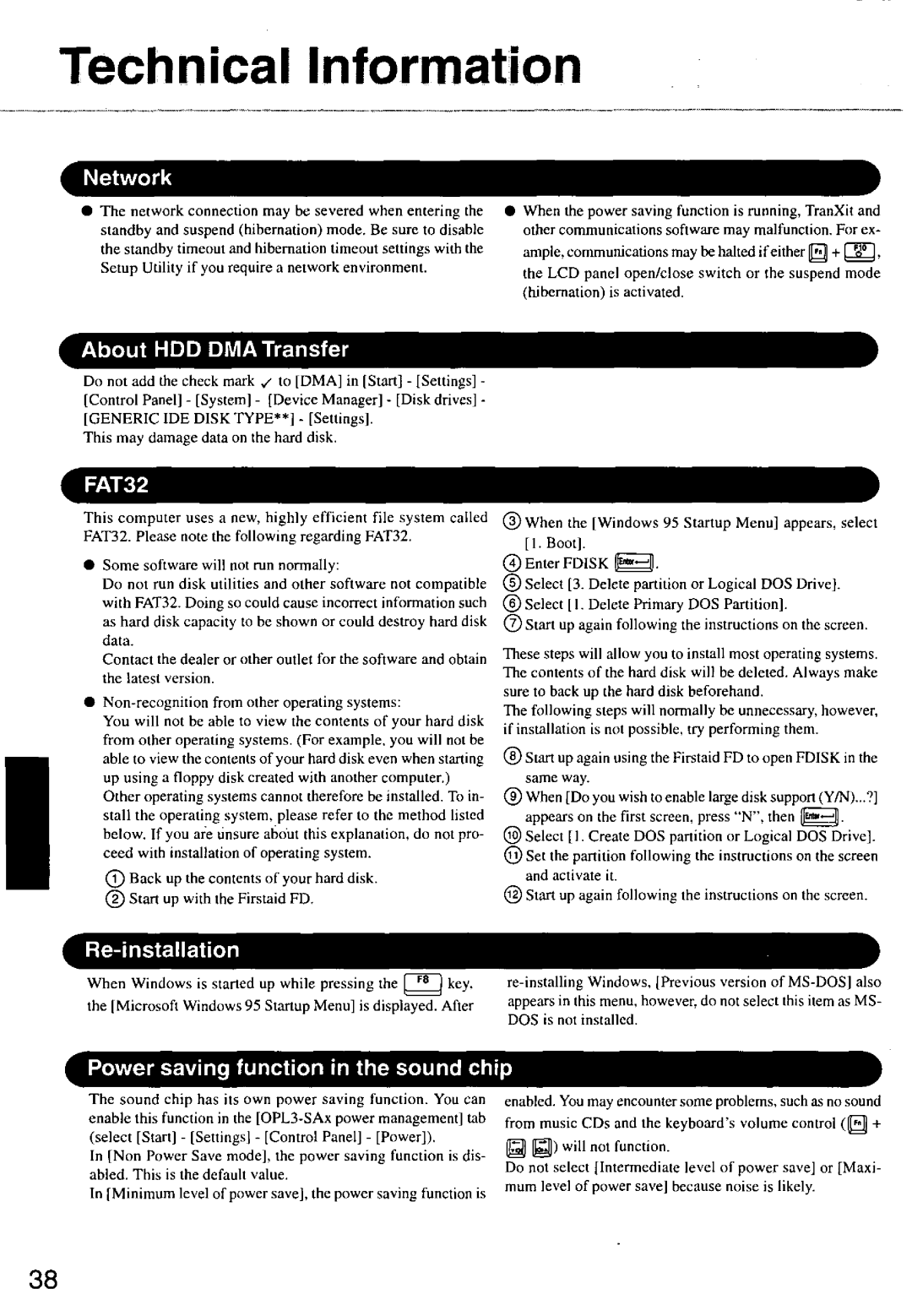 Panasonic CF63 manual 