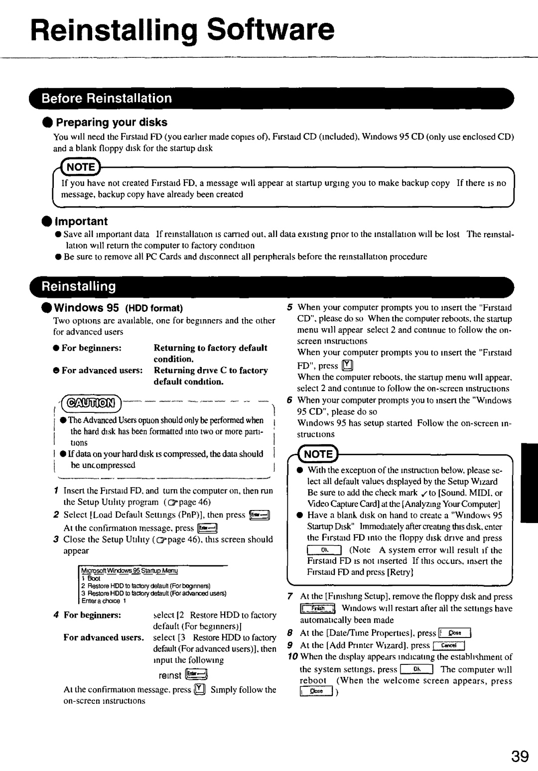 Panasonic CF63 manual 