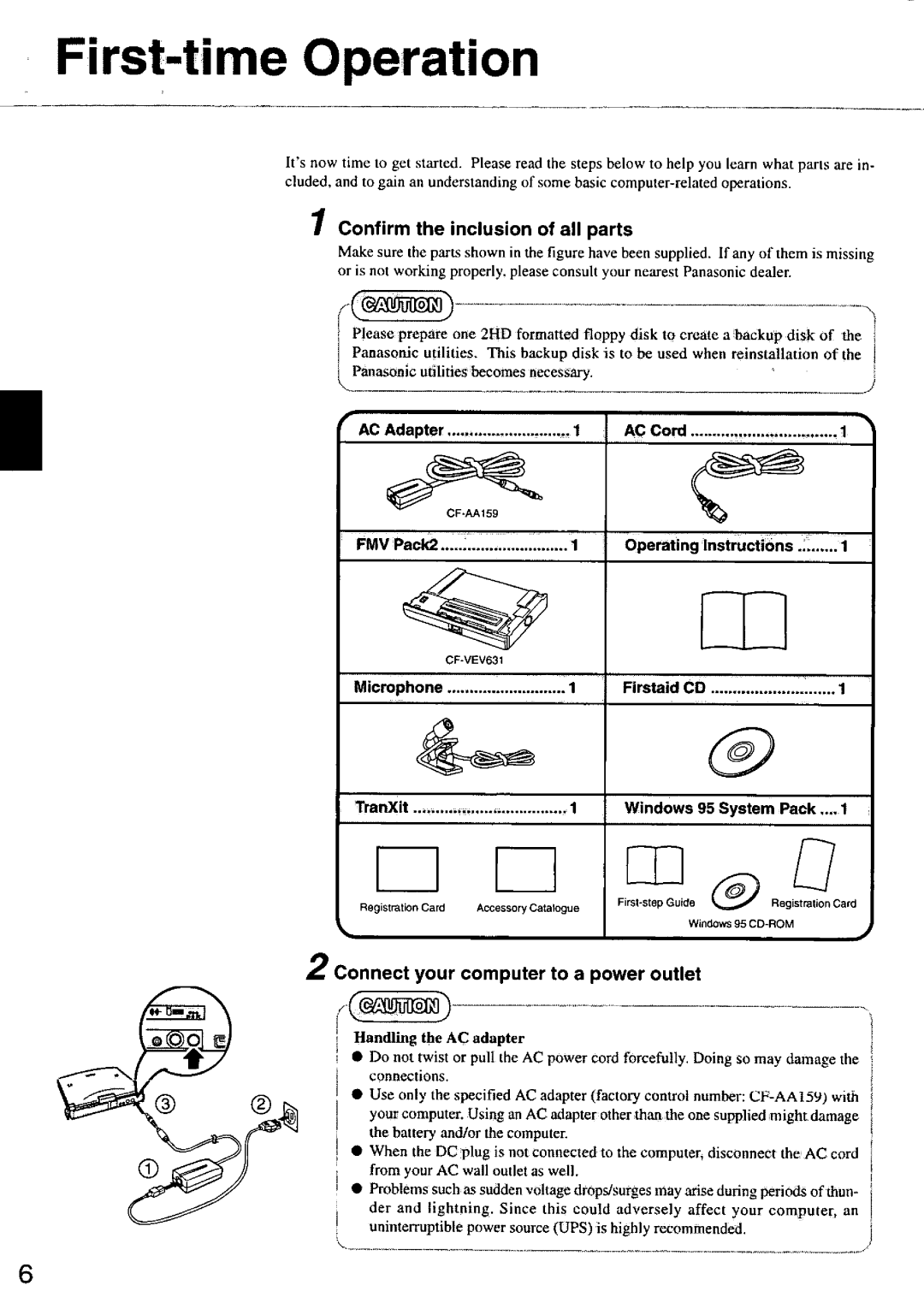 Panasonic CF63 manual 