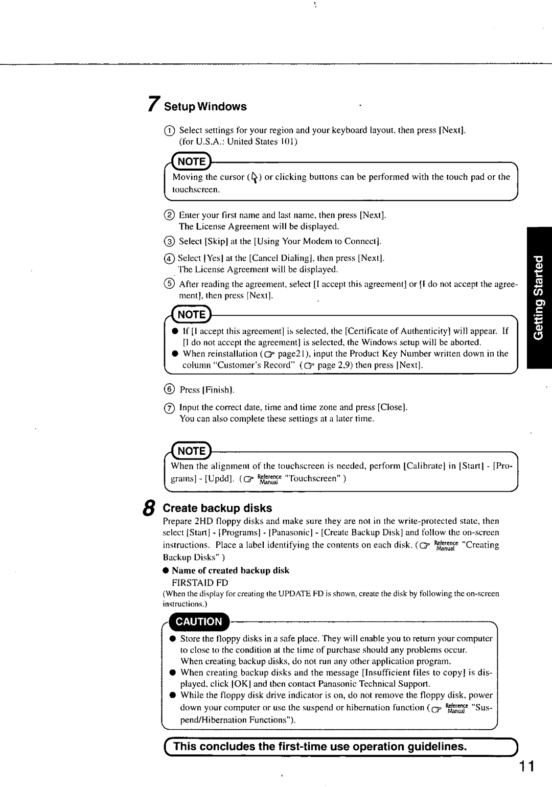 Panasonic CFM34 manual 