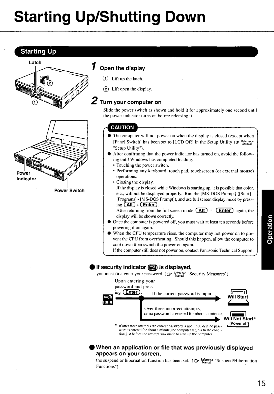 Panasonic CFM34 manual 