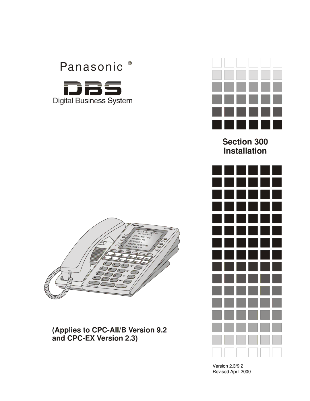 Panasonic CPC-EX manual Panasonic 