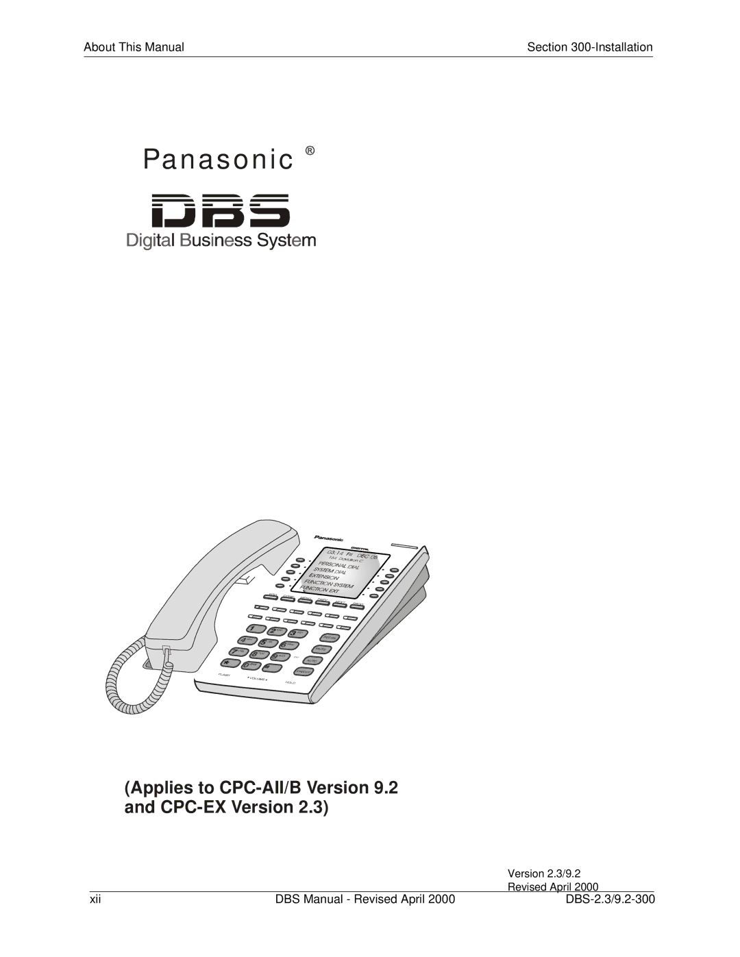 Panasonic CPC-EX manual 