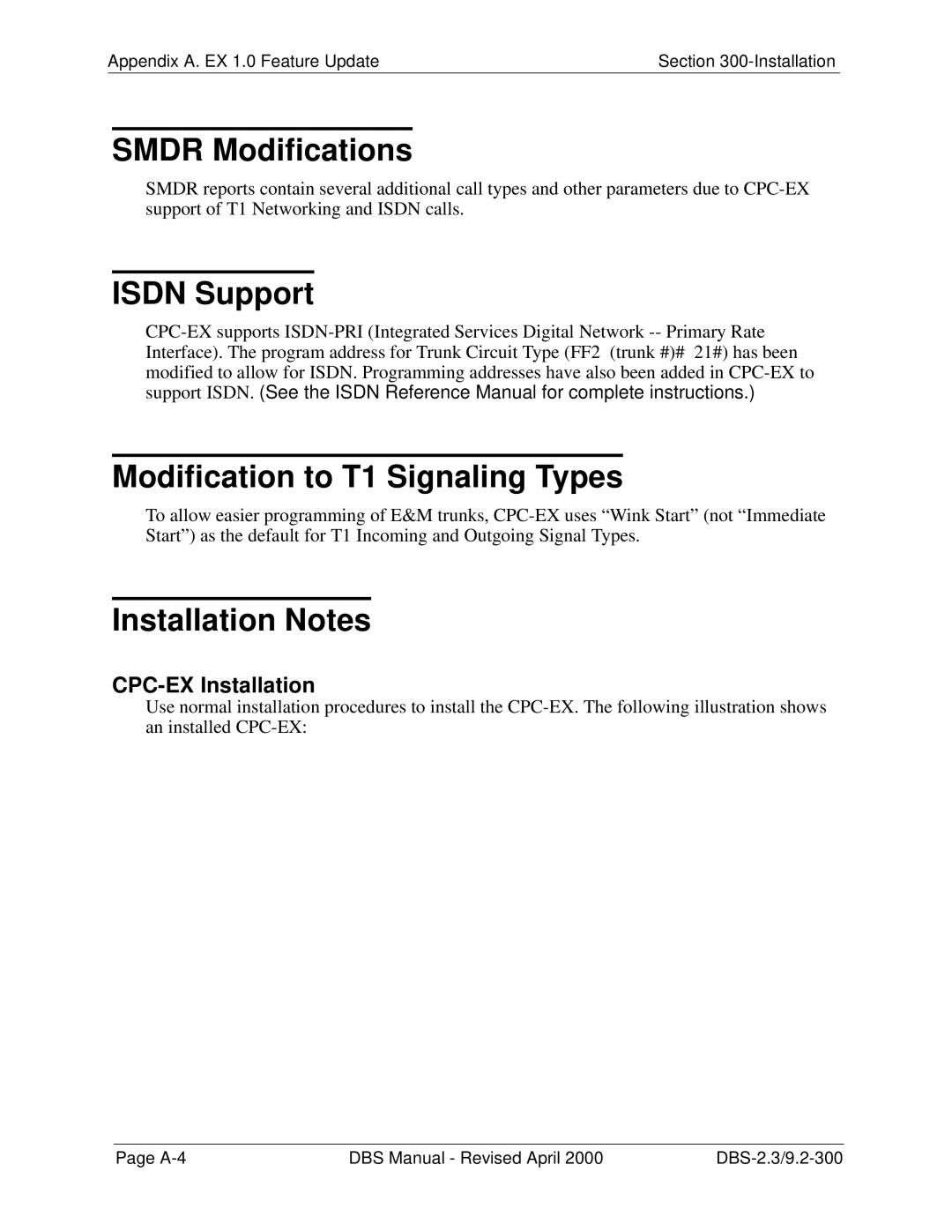 Panasonic CPC-EX manual Smdr Modifications 