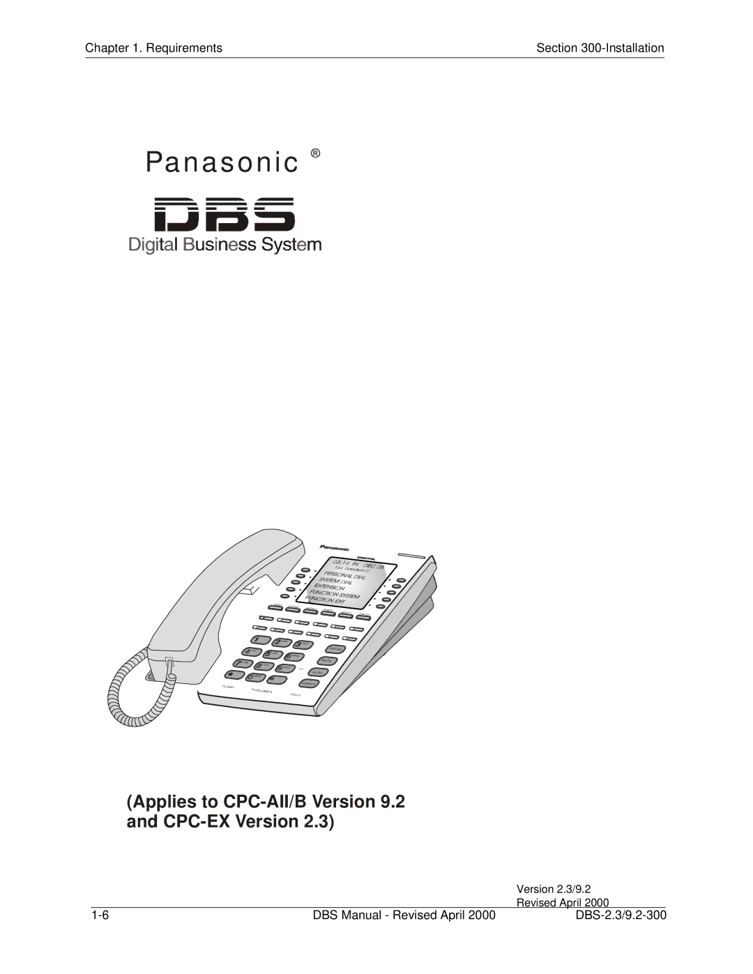 Panasonic CPC-EX manual 