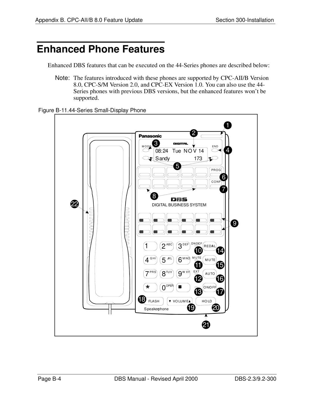 Panasonic CPC-EX manual Enhanced Phone Features 