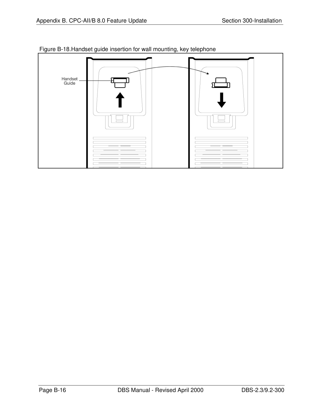 Panasonic CPC-EX manual B-16 DBS Manual Revised April DBS-2.3/9.2-300 