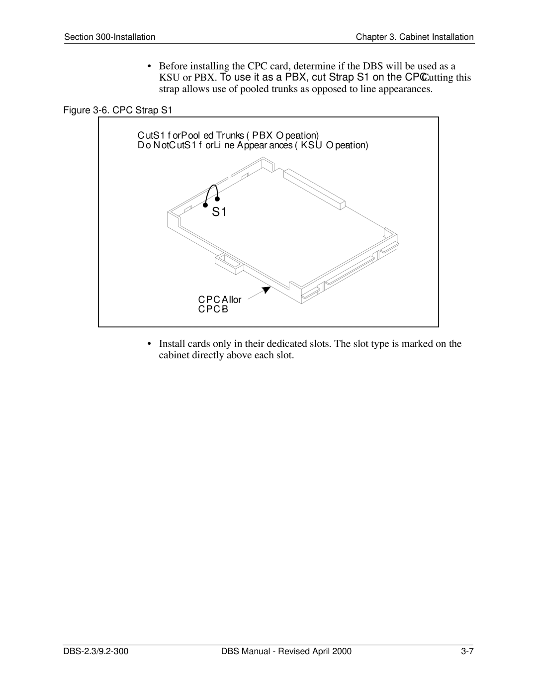 Panasonic CPC-EX manual CPC Strap S1 