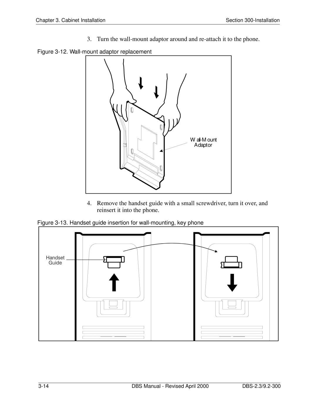 Panasonic CPC-EX manual Wall-mount adaptor replacement 