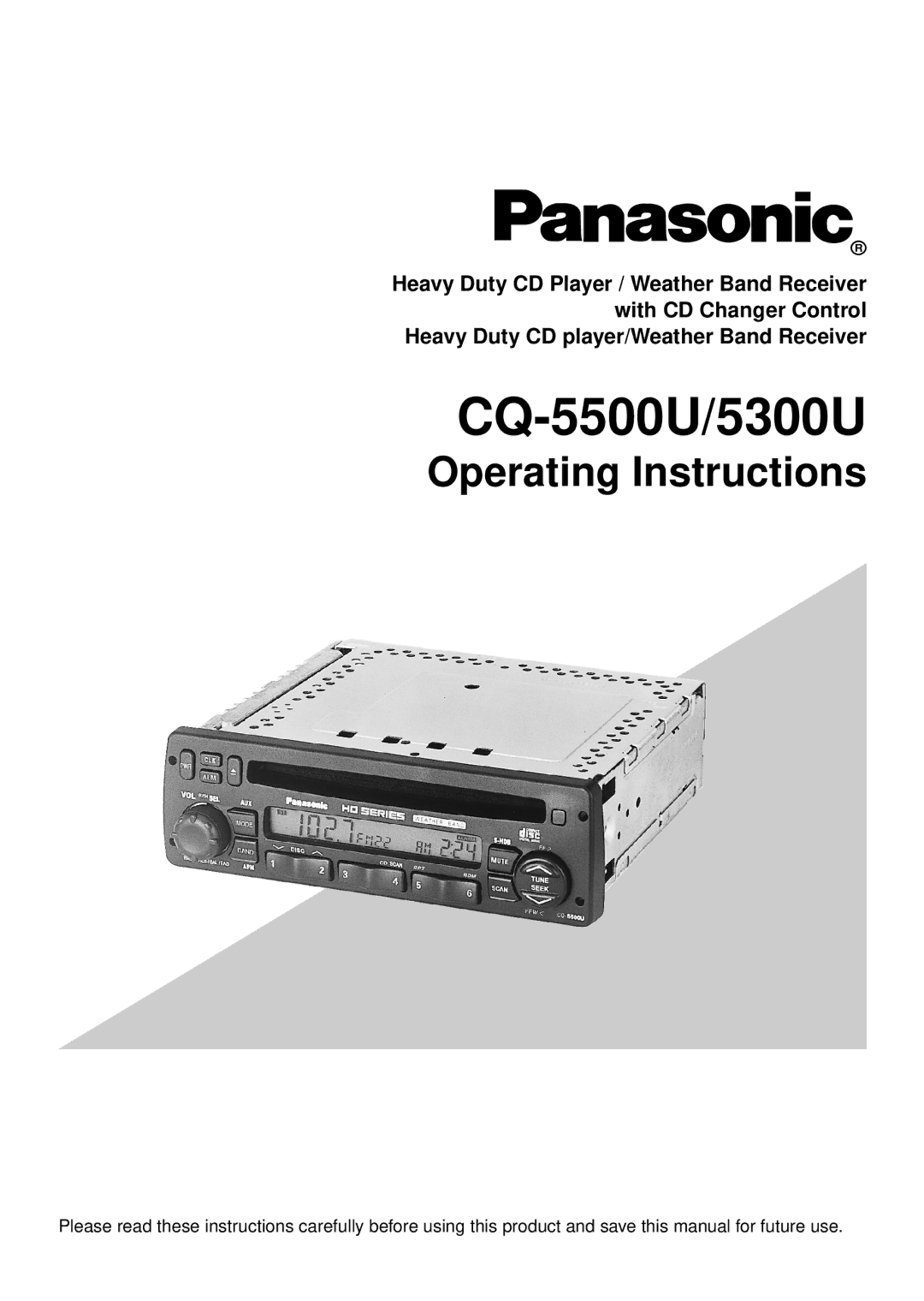 Panasonic manual CQ-5500U/5300U 