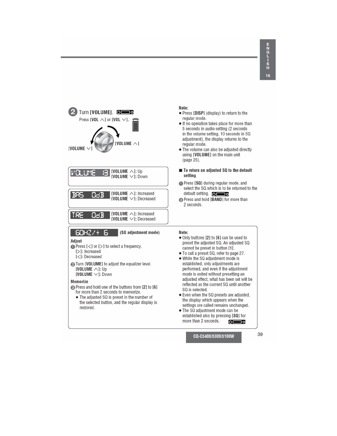 Panasonic CQ-C5100W, CQ-C5300W, CQ-C5400 manual 