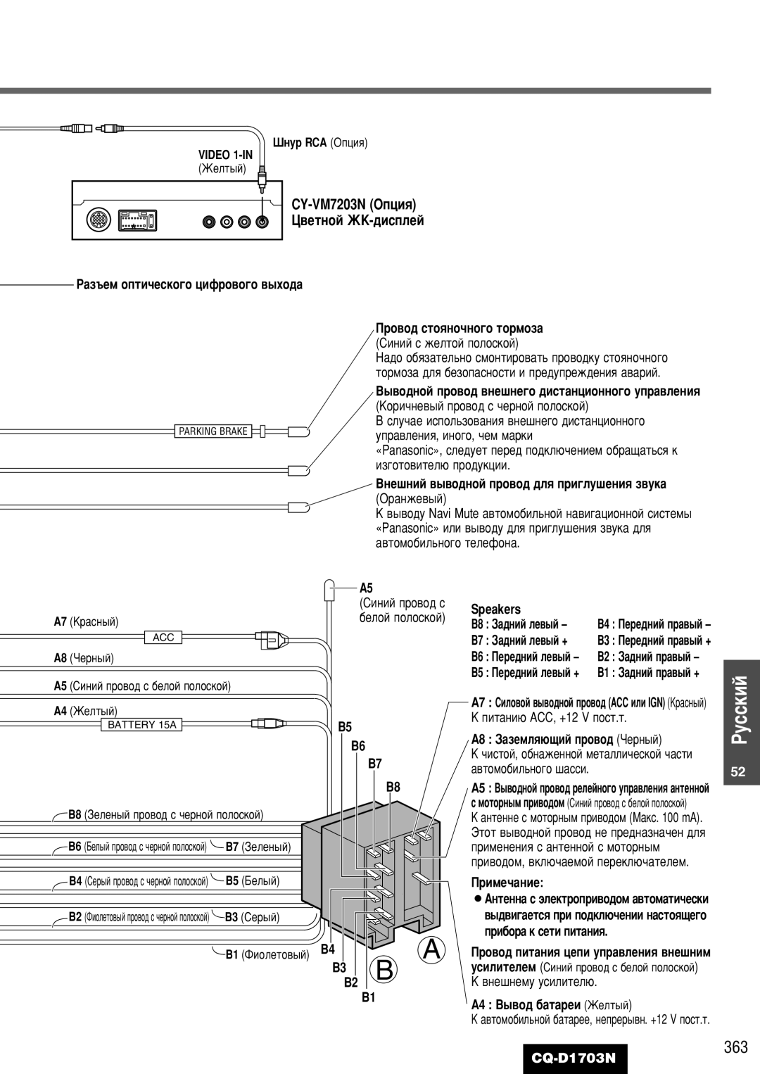 Panasonic CQ-D1703N manual 363 