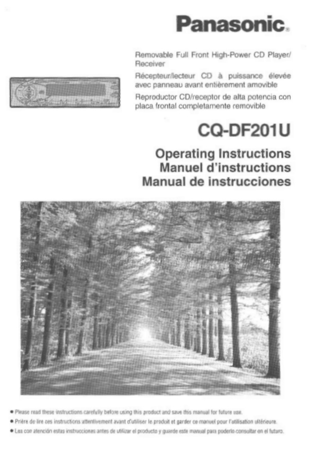 Panasonic CQ-DF201U manual 