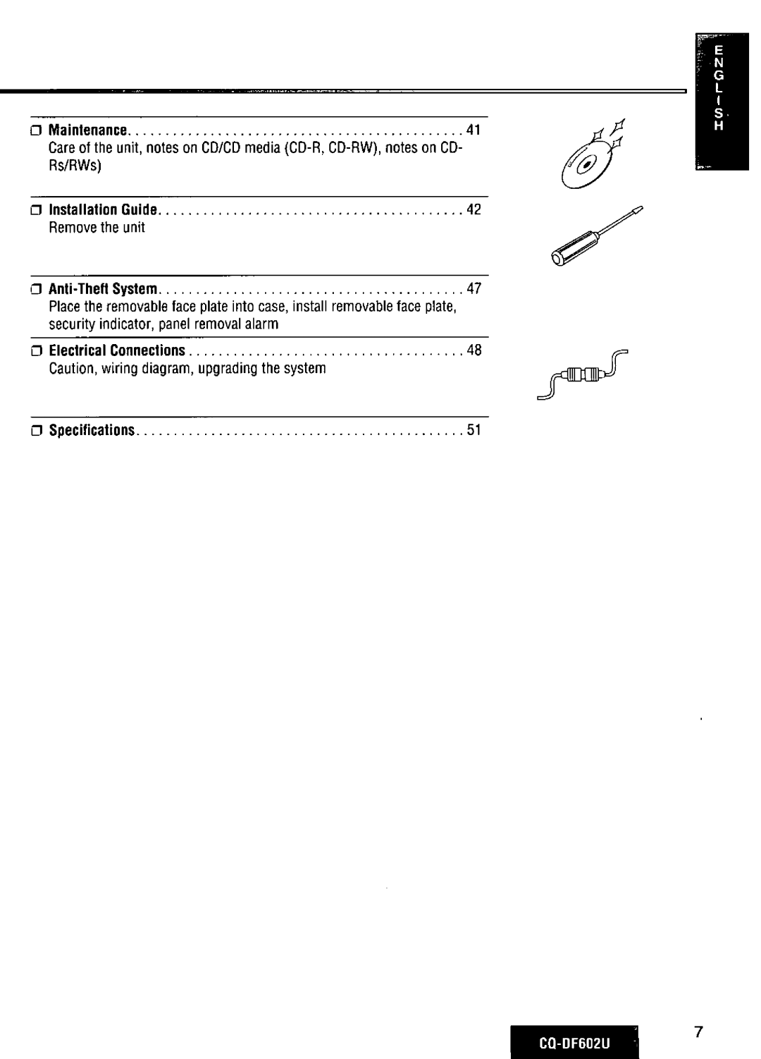 Panasonic CQ-DF602U manual 