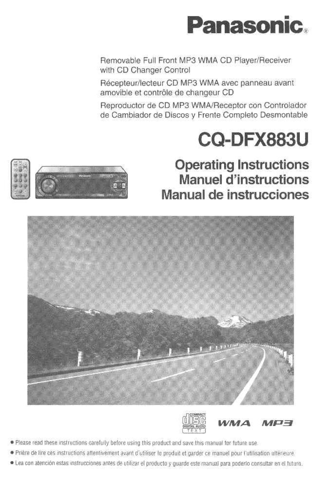 Panasonic CQ-DFX883U manual 