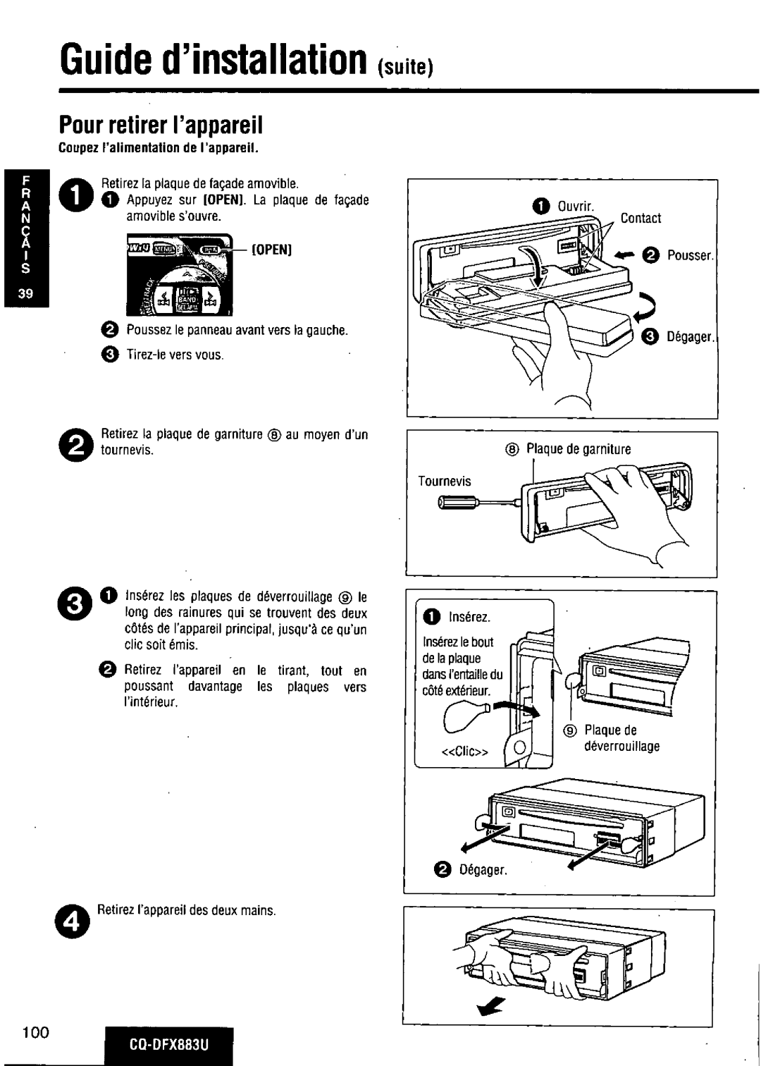 Panasonic CQ-DFX883U manual 