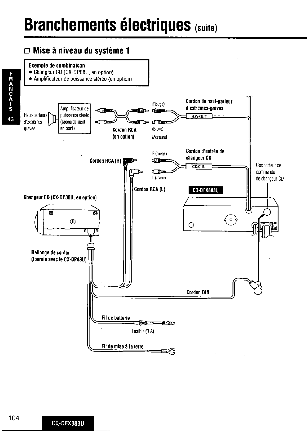 Panasonic CQ-DFX883U manual 