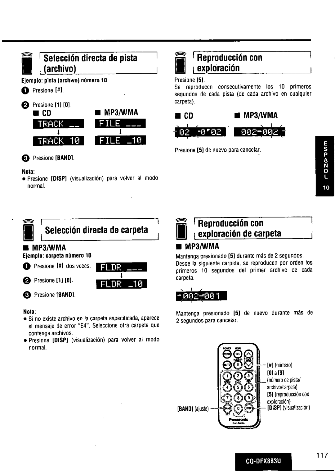 Panasonic CQ-DFX883U manual 