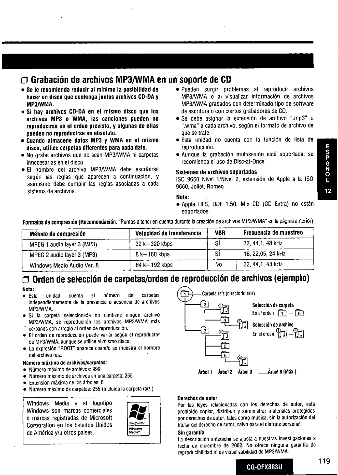 Panasonic CQ-DFX883U manual 