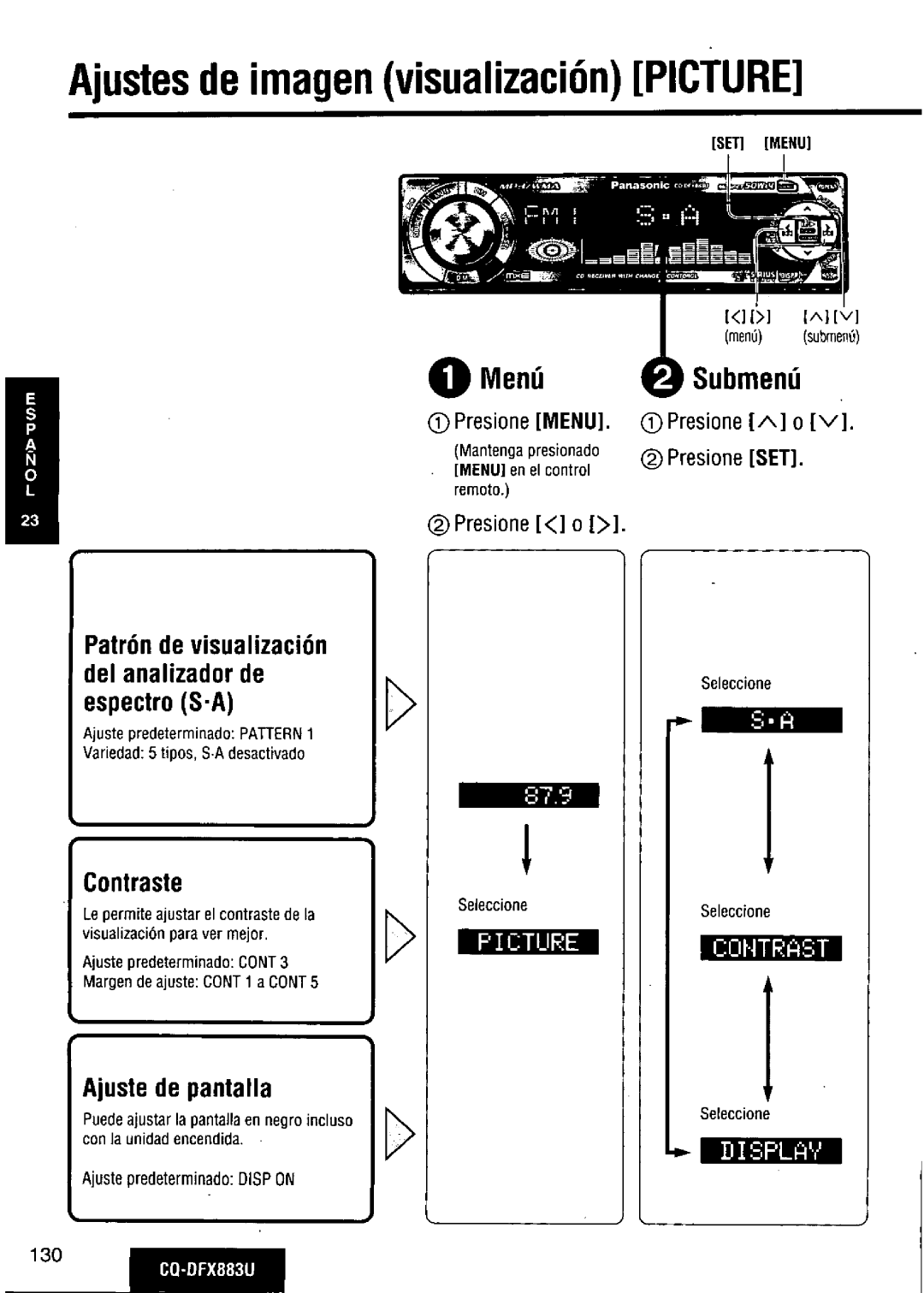 Panasonic CQ-DFX883U manual 