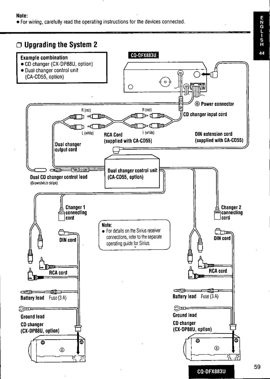 Panasonic CQ-DFX883U manual 