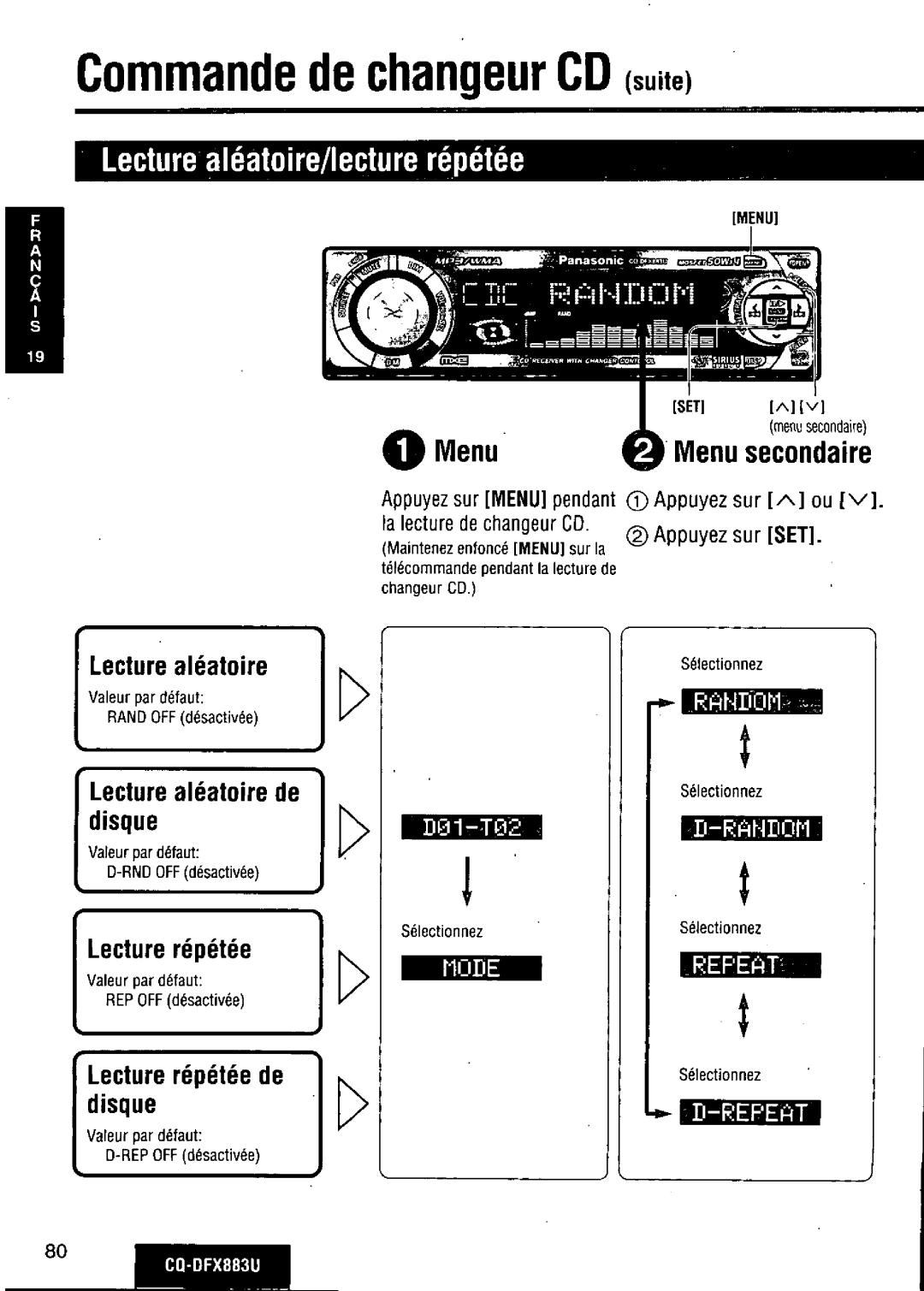 Panasonic CQ-DFX883U manual 