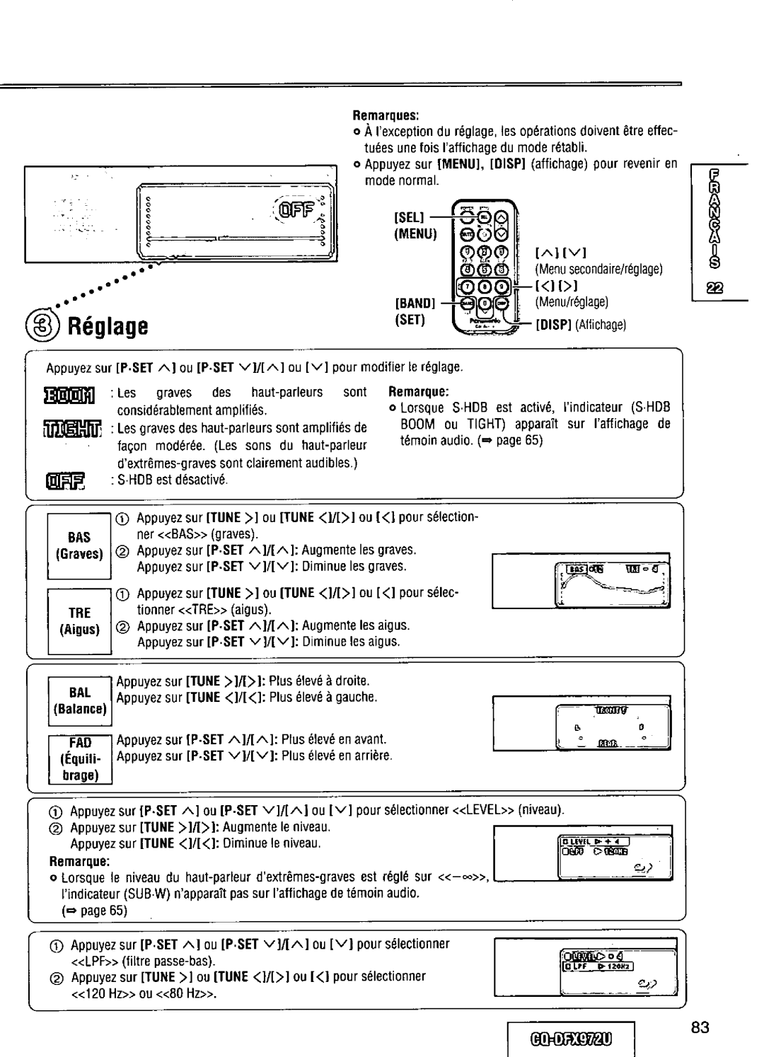 Panasonic CQ-DFX972U manual 