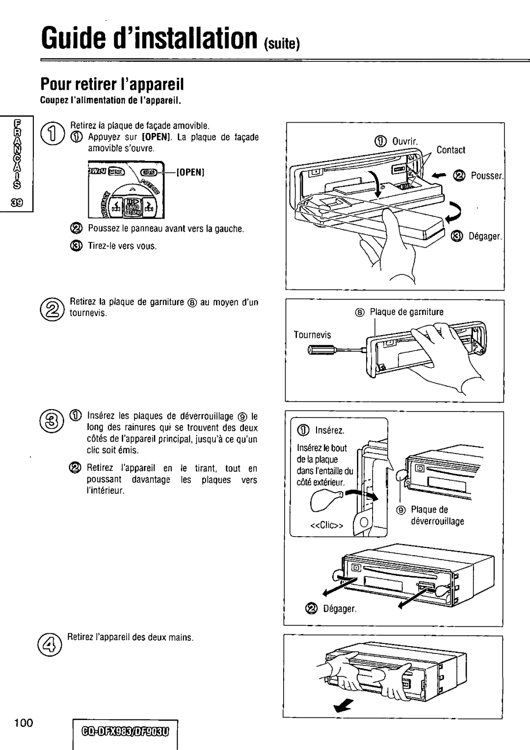 Panasonic CQ-DFX983U manual 