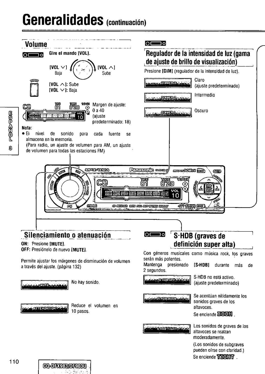 Panasonic CQ-DFX983U manual 