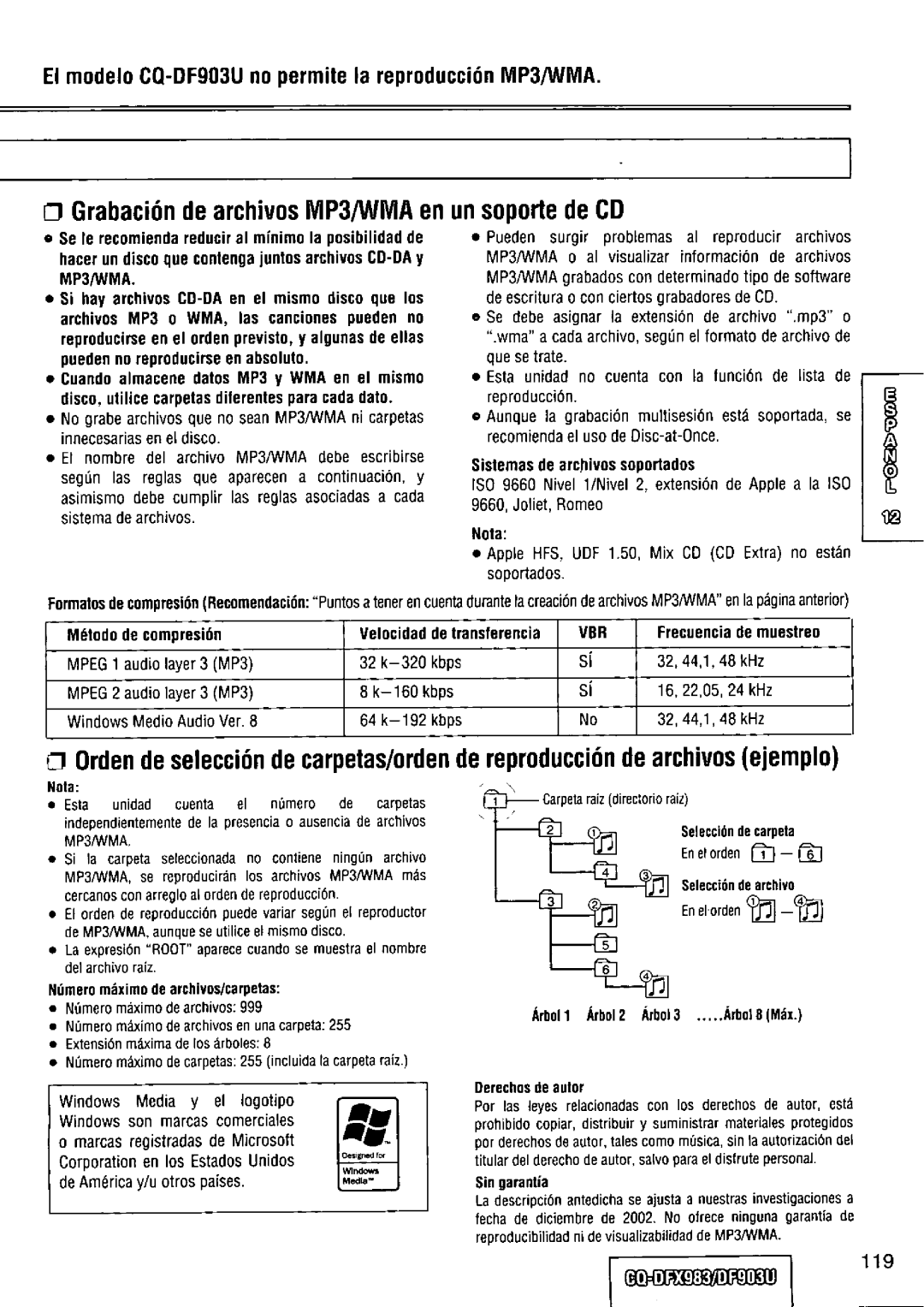 Panasonic CQ-DFX983U manual 