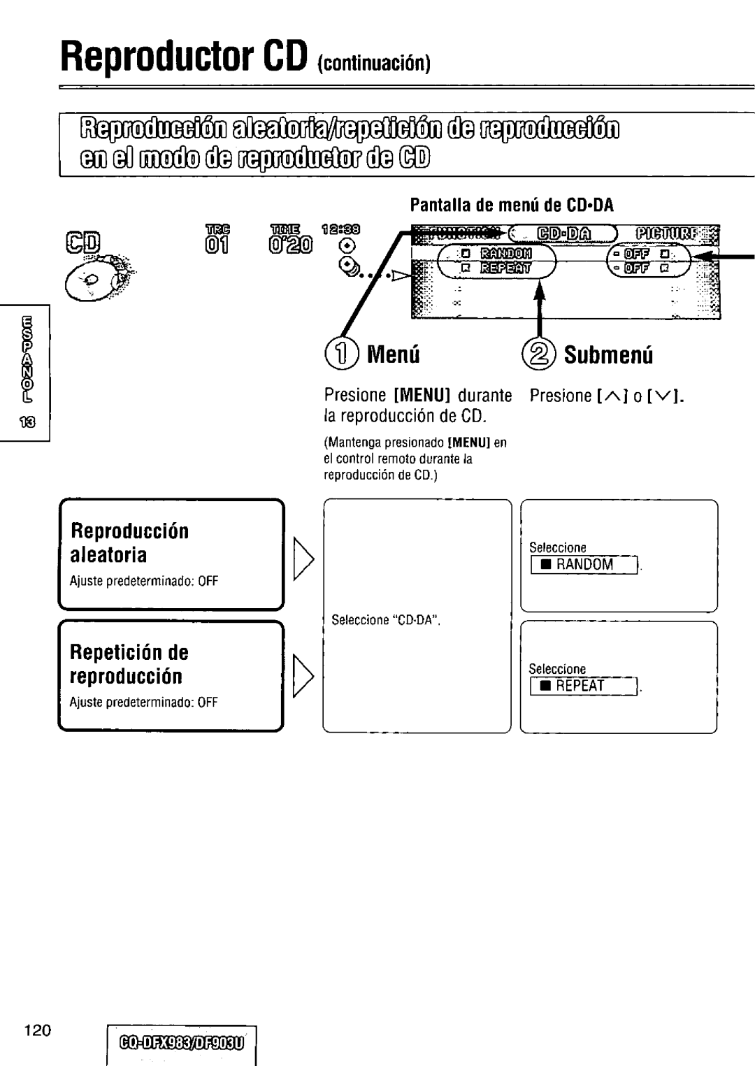 Panasonic CQ-DFX983U manual 