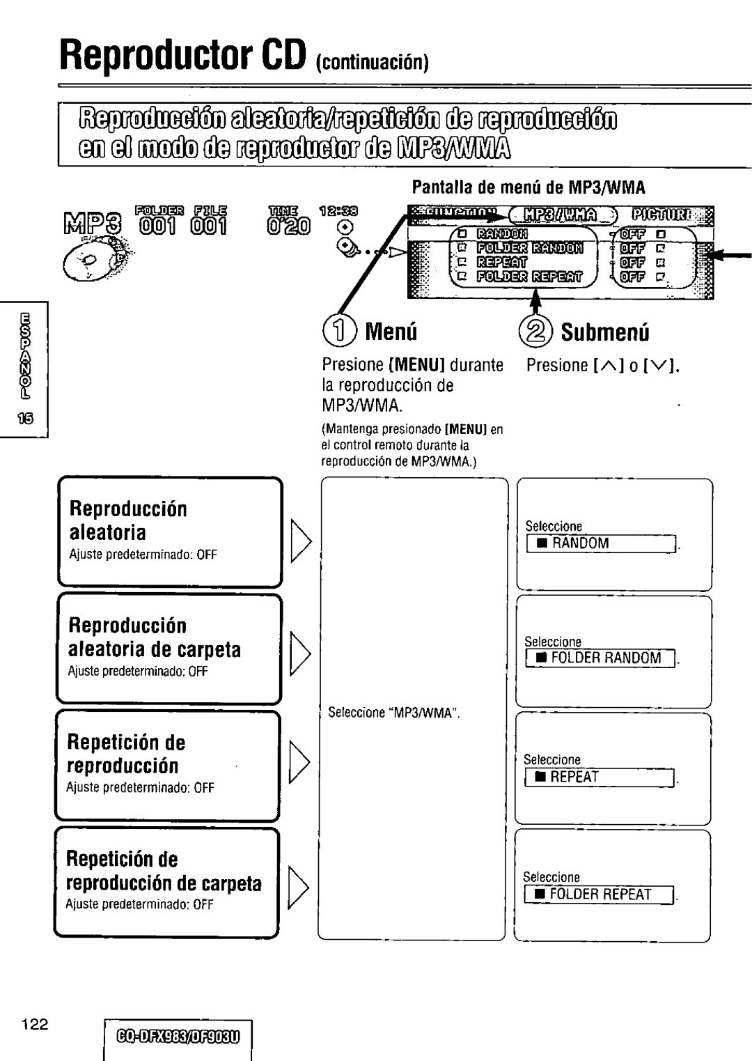 Panasonic CQ-DFX983U manual 