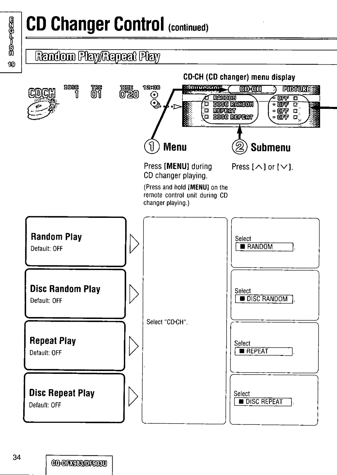 Panasonic CQ-DFX983U manual 