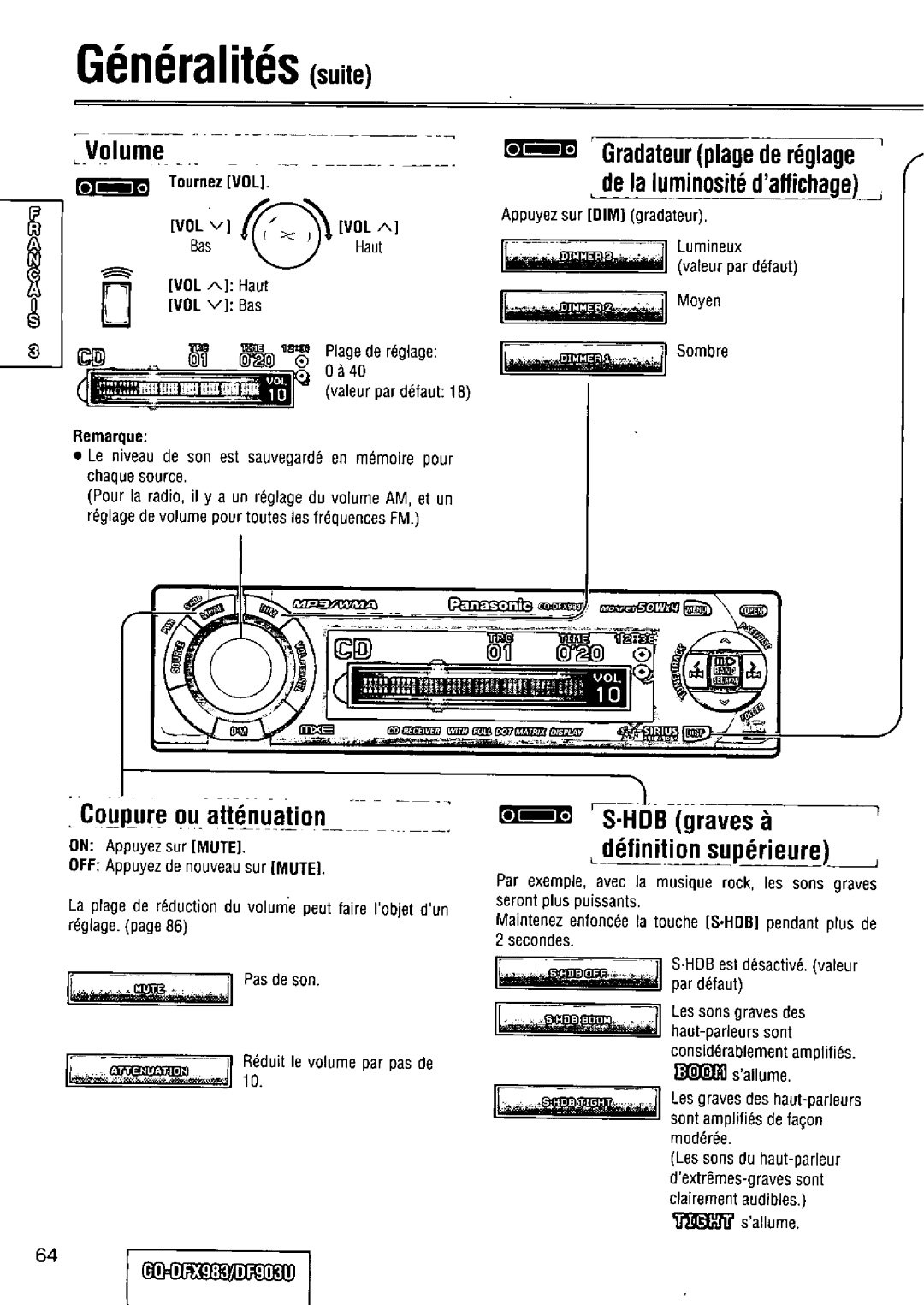 Panasonic CQ-DFX983U manual 