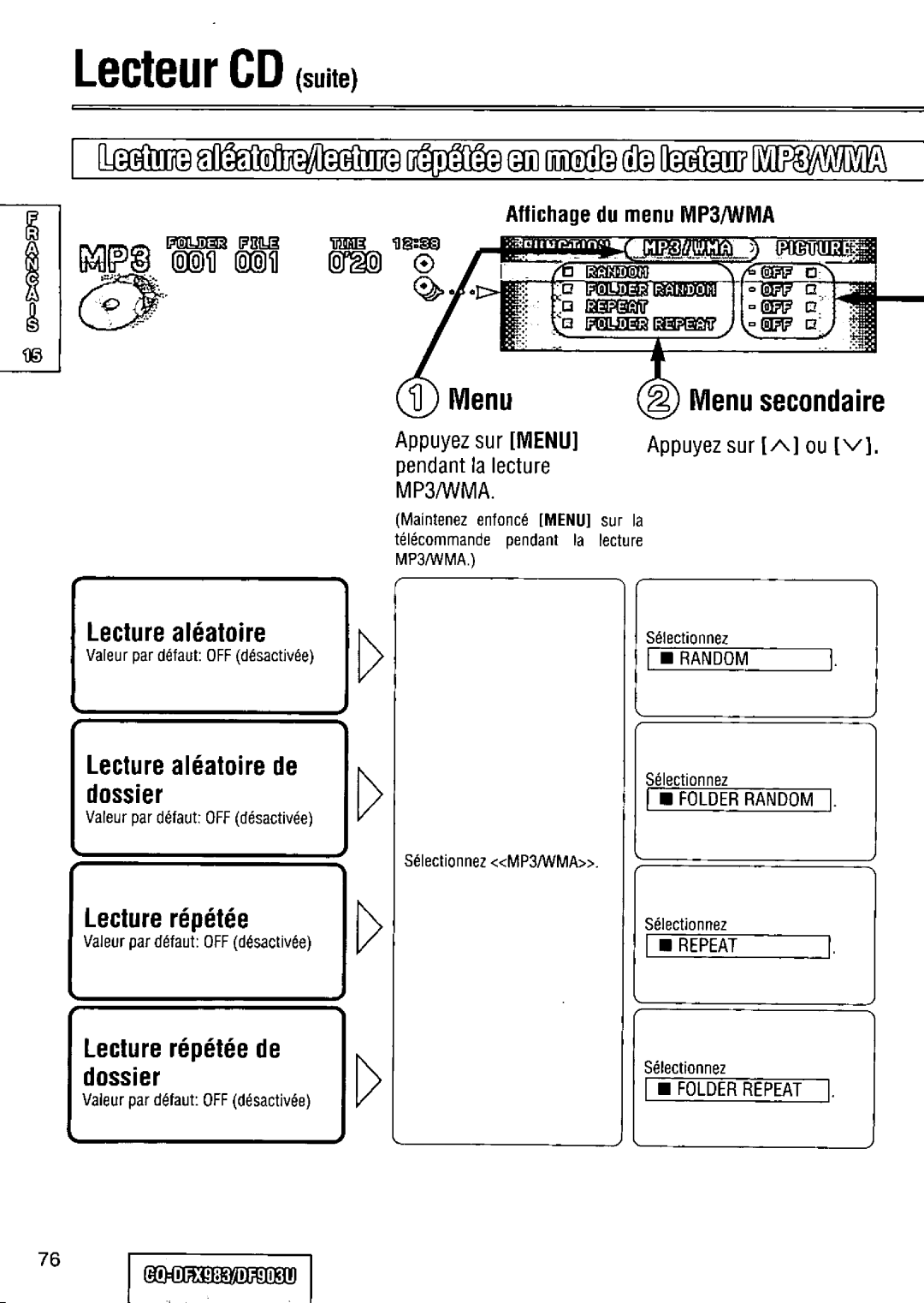 Panasonic CQ-DFX983U manual 